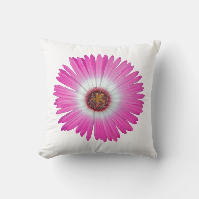 Kuddpillow Shasta-margerit i "varm rosa" Kudde (Framsida)