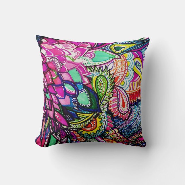 Kuddpillow Zen Tangle av Michele Zurine Kudde (Framsida)