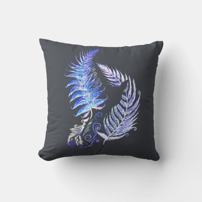 Kuddpuff Nya Zeeland Fern Design Kudde (Framsida)