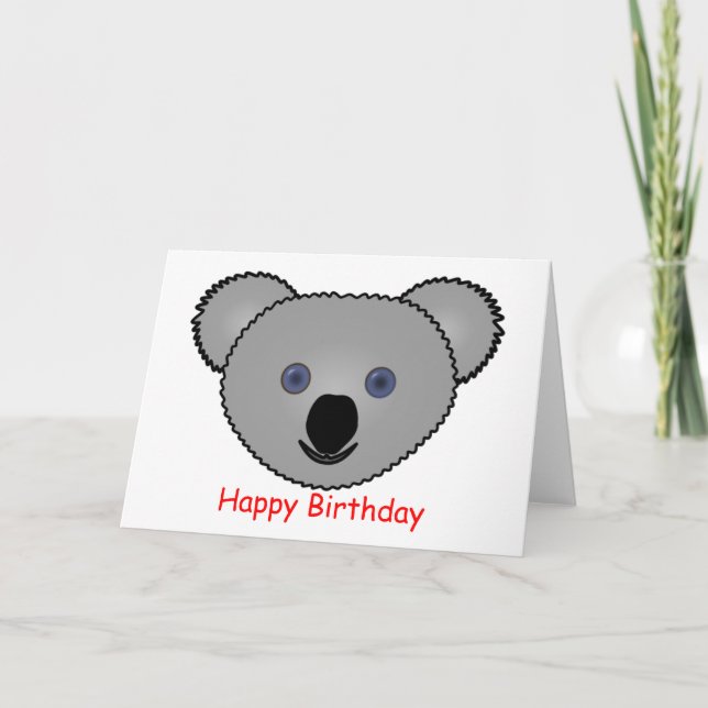 Kudely Koala Birthday Kort (Framsida)
