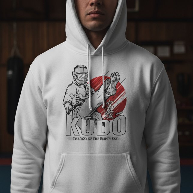 Kudo Martial Art - Fighter and Kanji Design Hoodie (Skapare uppladdad)