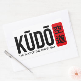 Kudo – Minimal Japanese Martial Arts Emblem Rektangulärt Klistermärke