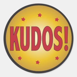 KUDOS-erkännande och uppskattning Runt Klistermärke