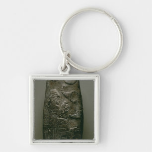 Kudurru av Nazimaruttash, kung av Babylon, c.1328- Fyrkantig Silverfärgad Nyckelring