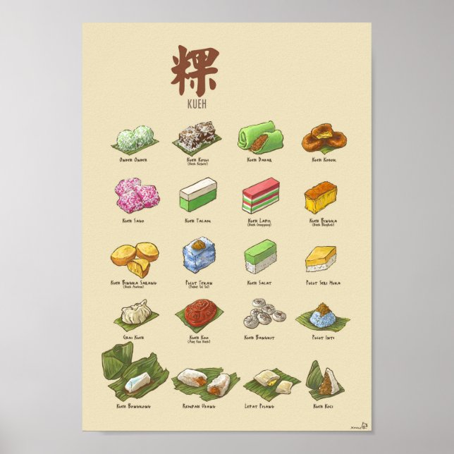 Kueh | 粿 I (A4) Poster (Framsidan)