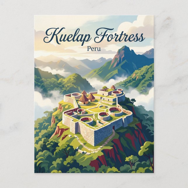 Kuelap arkeologiska komplex Peru Vykort (Framsida)