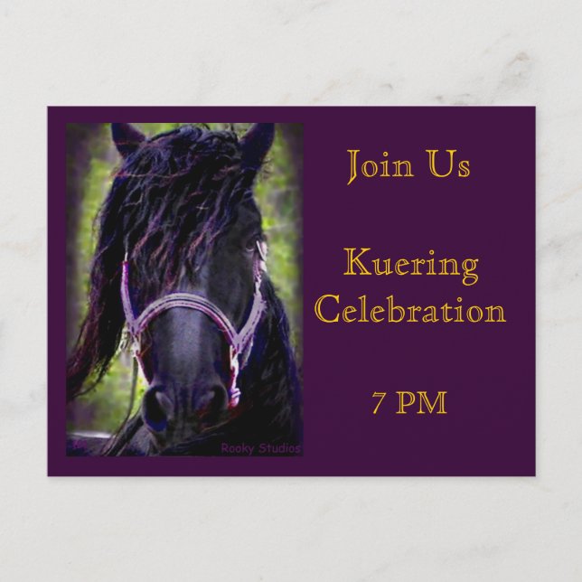 Kuering Firande-kort Inbjudan Vykort (Framsida)