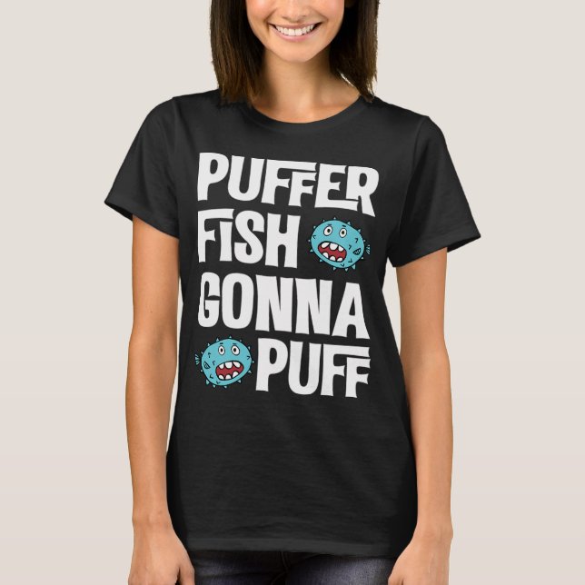 kugelfisk kommer att blåsa upp kugelfisk t shirt (Framsida)