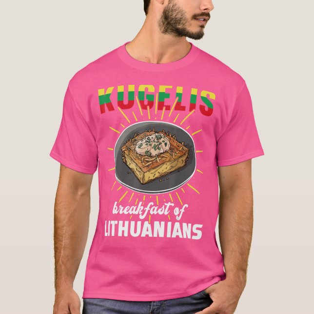 Kugelis Breakfast, litauisk mat T Shirt (Framsida)
