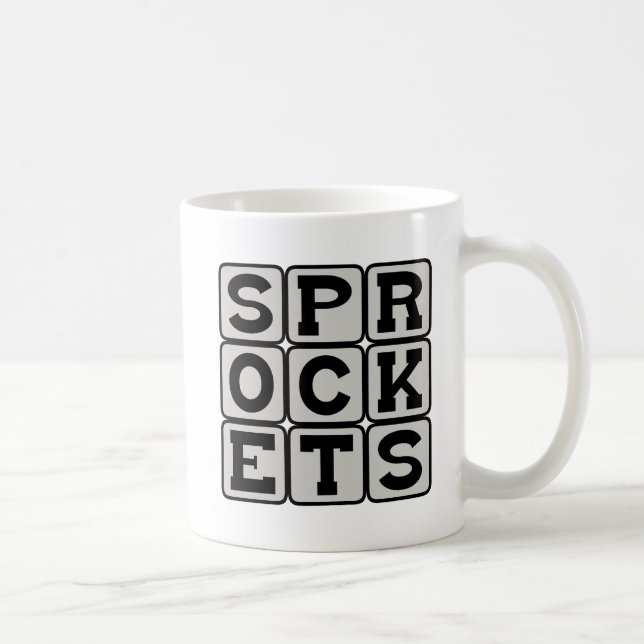 Kugghjul, delar av ett hjul kaffemugg (Höger)