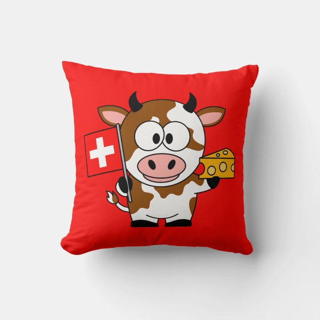 Kuh mit Käse und Schweizer Fahne  Kudde (Framsida)