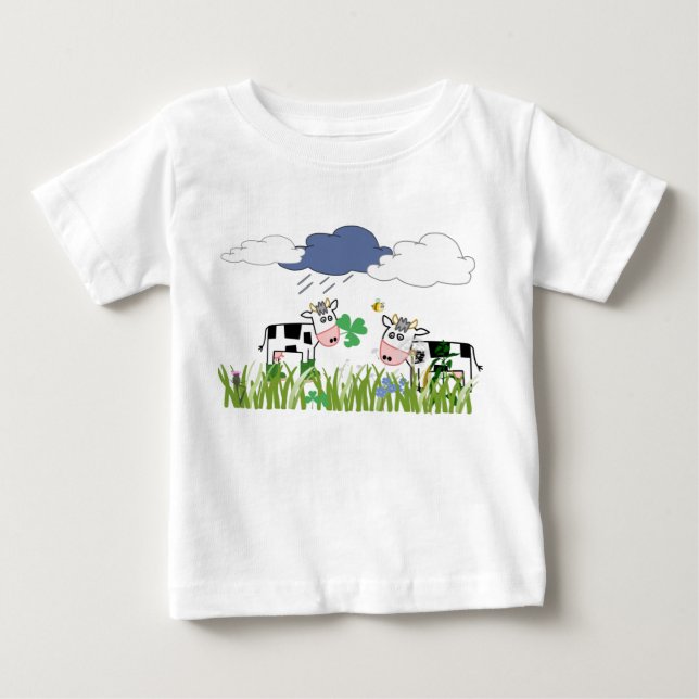 Kühe auf der Weide Tee Shirt (Framsida)