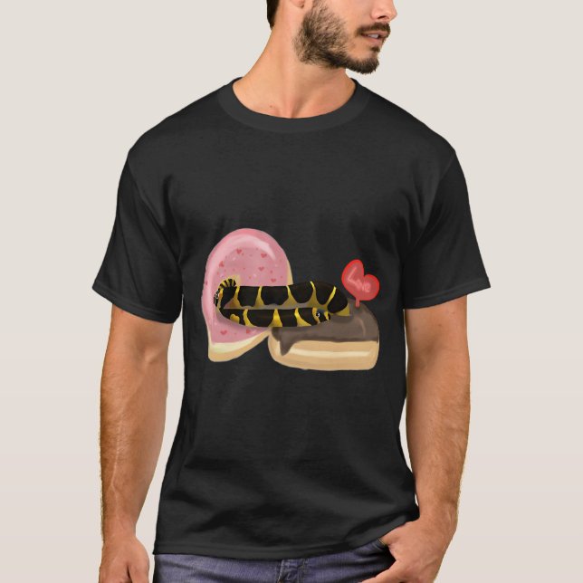 Kuhli Loach i Donuts T Shirt (Framsida)