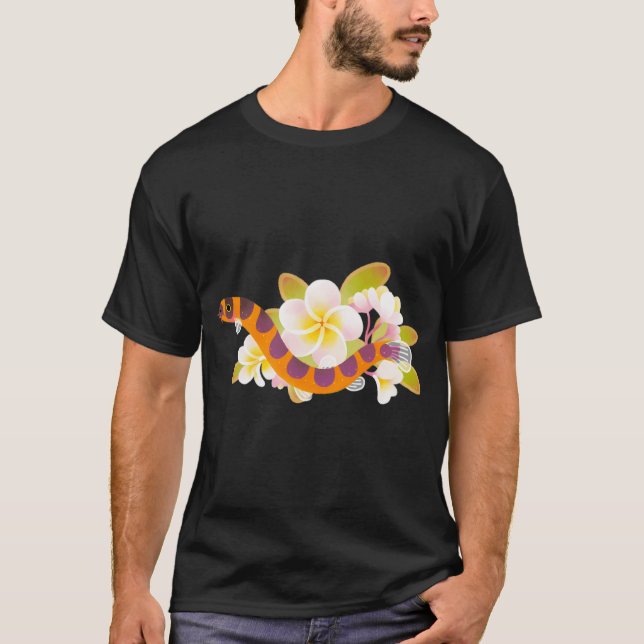 Kuhli loach och plumeria t shirt (Framsida)