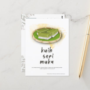 Kuih Seri Muka Malaysia vykort