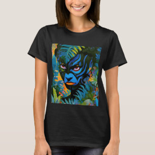 "Kuiráya" - Målad Löv - Kvinnor i Amazonas T Shirt