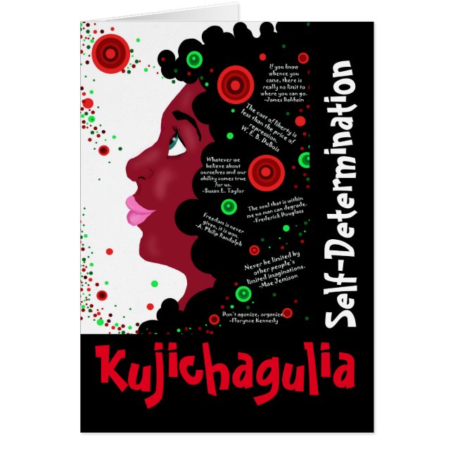 Kujichagulia - Kwanzaa Notecard Spirits OBS Kort (Framsidan)