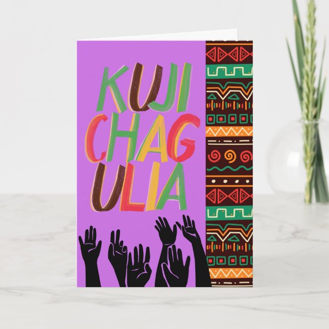 Kujichagulia Self Determination Kwanzaa Kort (Framsida)