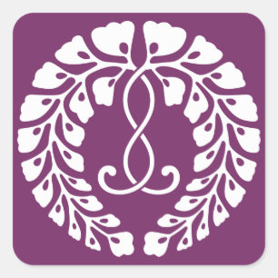 Kujo wisteria fyrkantigt klistermärke
