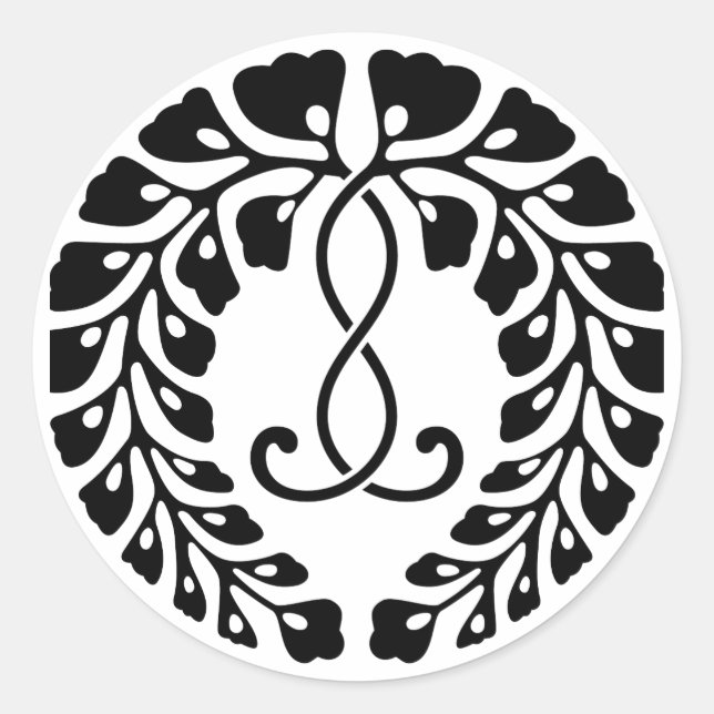 Kujo wisteria runt klistermärke (Framsida)