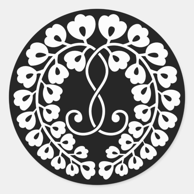 Kujo wisteria runt klistermärke (Framsida)