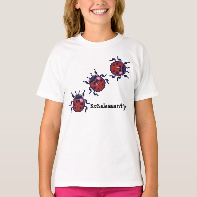Kukelesaantjes pixelart shirt t shirt (Framsida)