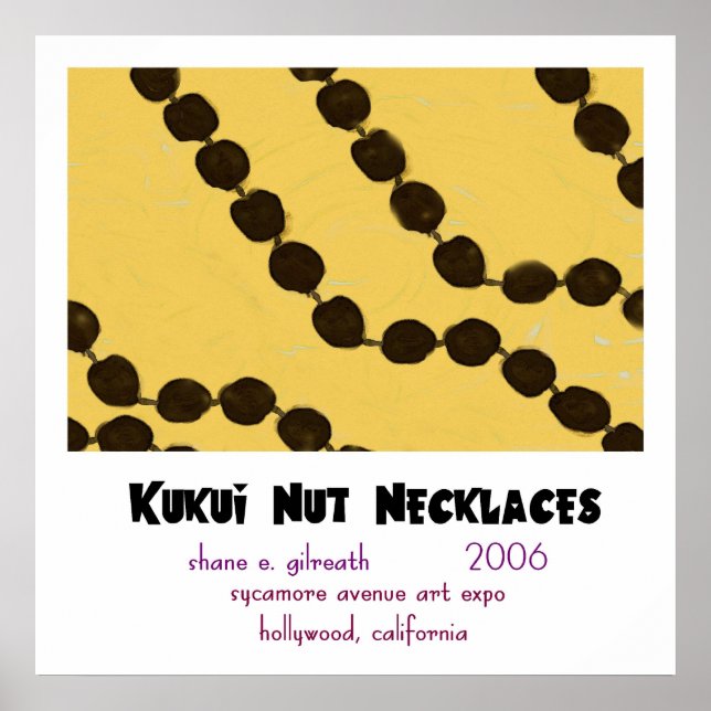 KUKUI NÖT NECKLACES (ej haiku-version) Poster (Framsidan)
