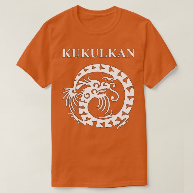 Kukulkan Ancient Mayan Serpent Gud T Shirt (Design framsida)