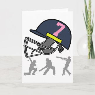 Kul 7-års Cricket Spelare Pojkar Barn 7 År Gammal Kort