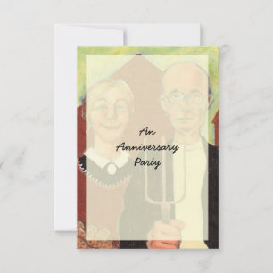 KUL ~ American Gothic jubileumspartaj Invitation Inbjudningar