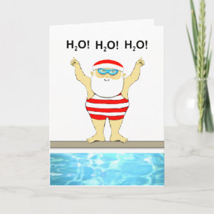 kul att simma jul helgkort