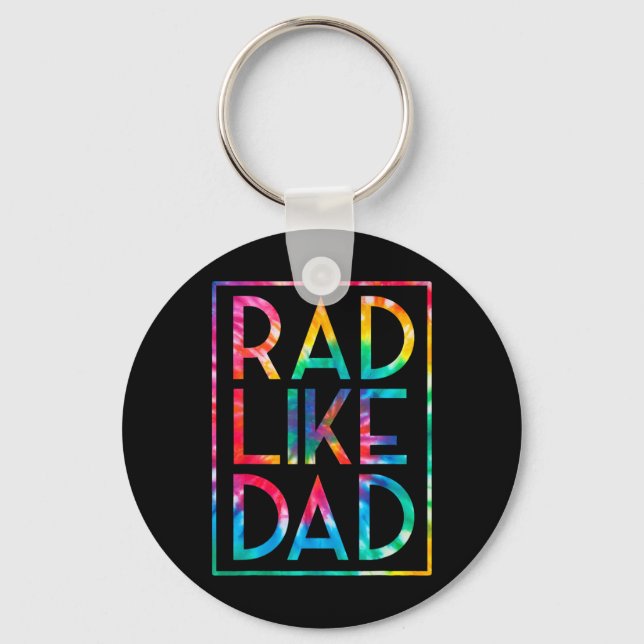 Kul Barn Liknar Pappa Tie Dye Rolig Fars Dag Småba Nyckelring (Framsida)