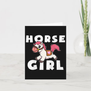 Kul Barn Söt Hästdotter Ponny Piga Galopp Ryttare Kort