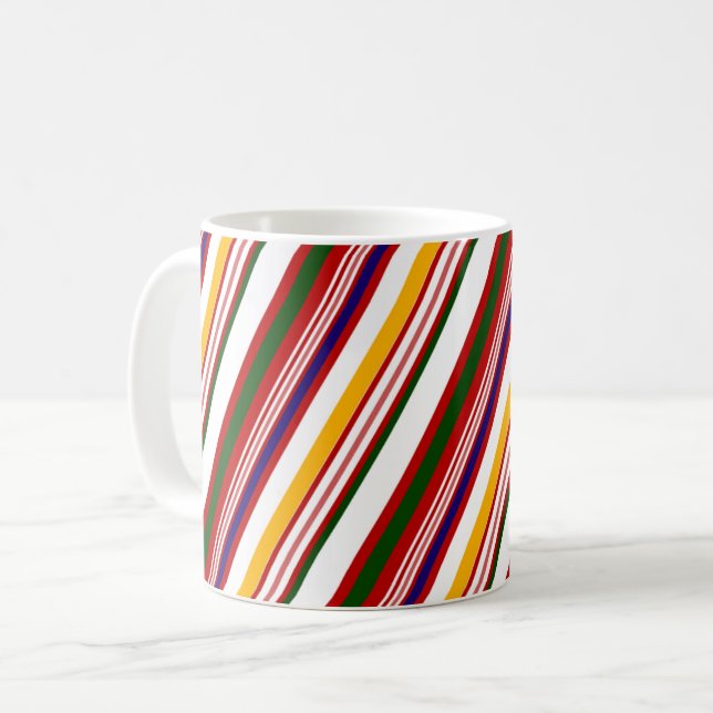 Kul för färgat Candy cane Rand Kaffemugg (Framsida vänster)