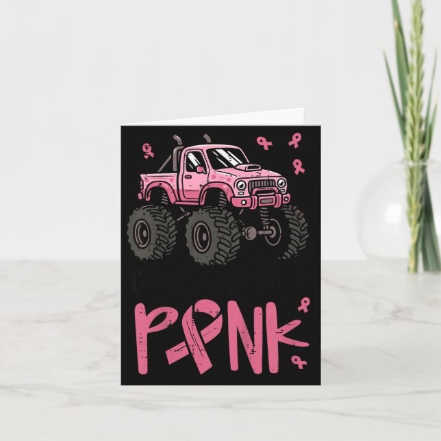 Kul för killar att ha rosa monstertruck-tröja kort (Framsida)