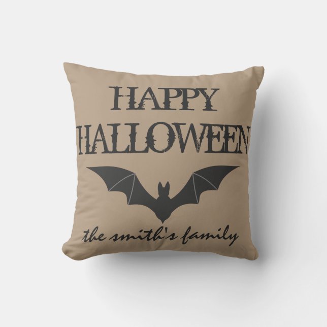 Kul Gott Halloween Bus eller Bussa med Fladdermus Kudde (Framsida)