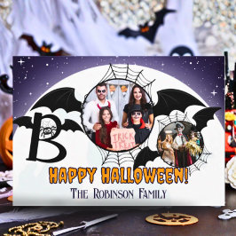 Kul Halloween-fotocollage hälsning Julkort