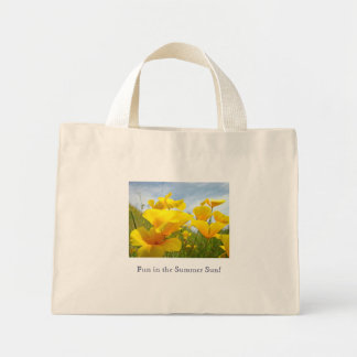 Kul i sommarsolen! Totebag Vallmo Blommor Mini Tygkasse