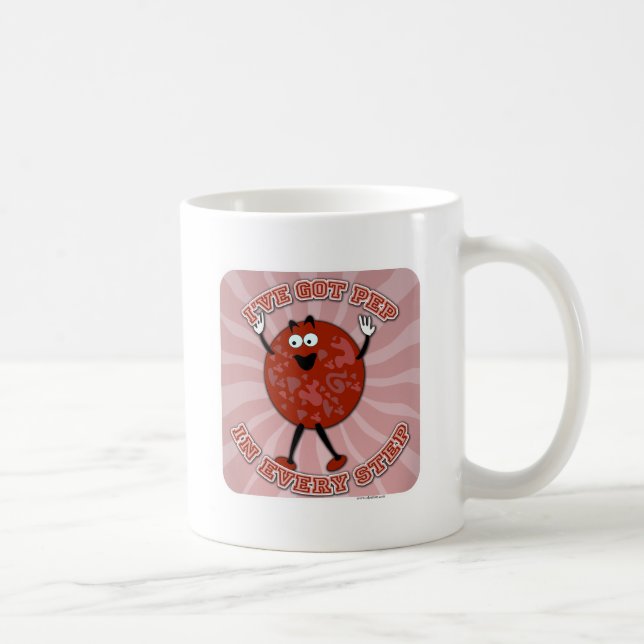 Kul i steg Rolig Cute Pizza Kompis Tecknad Karaktä Kaffemugg (Höger)