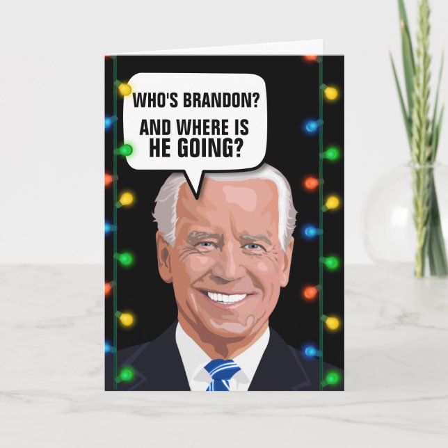 KUL JULKORT LET'S GO BRANDON JOE BIDEN KORT (Framsida)