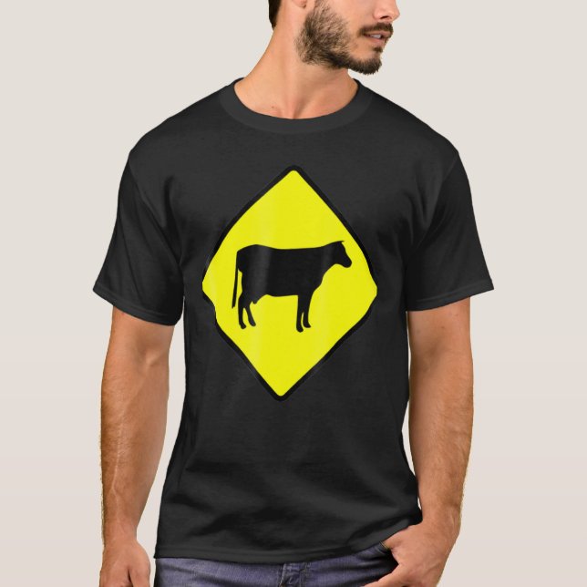 Kul ko övergångsskylt t shirt (Framsida)