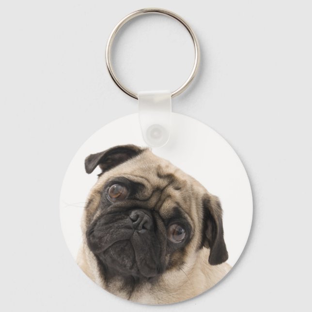 Kul Nyckelring med Mops Valp (Framsida)