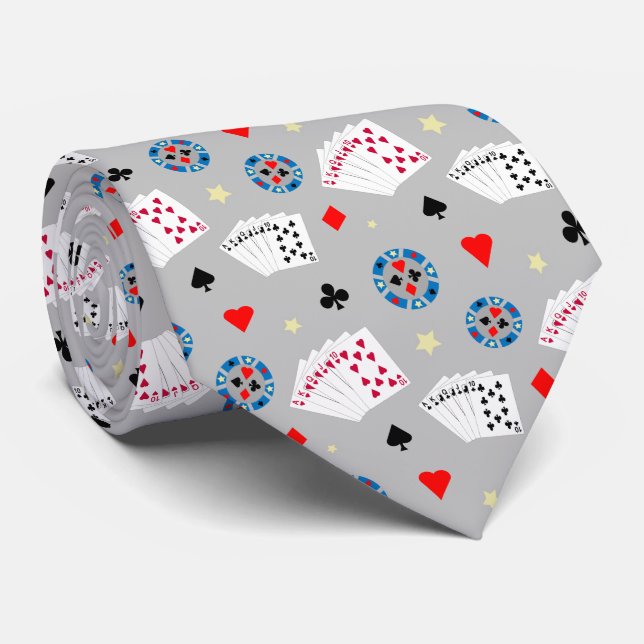 Kul och fantasifull Vegas-poker Slips (Rullad)