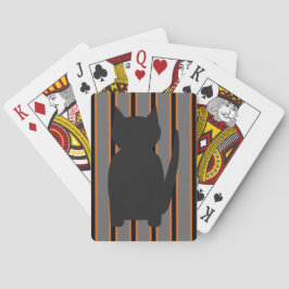 Kul och fin Halloween svart siluett katter Casinokort