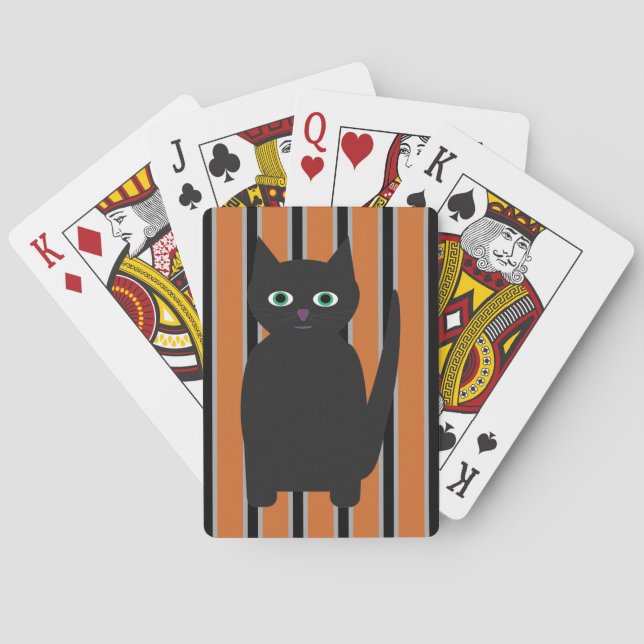 Kul och fin Halloween svarta katter Casinokort (Baksidan)