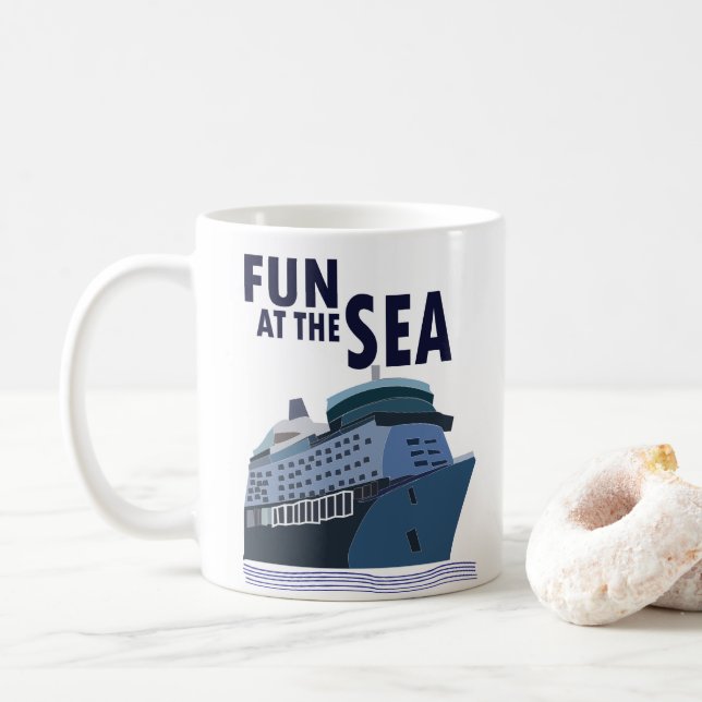 Kul På Kryssningsfartyget Kaffemugg (Med munk)