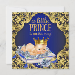 Kul prins baby shower inbjudningar