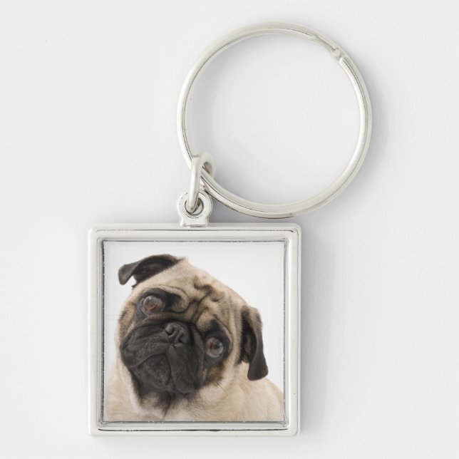 Kul Puggle Hund Nyckelring (Framsidan)