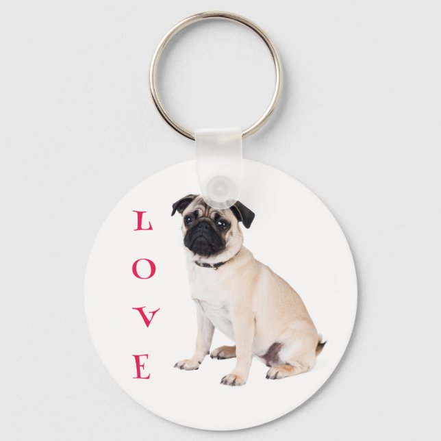 Kul Puggleksak Hund Nyckelring (Framsida)