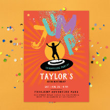 Kul Rolig Färgglad Trampolin Hopp Studs Fest